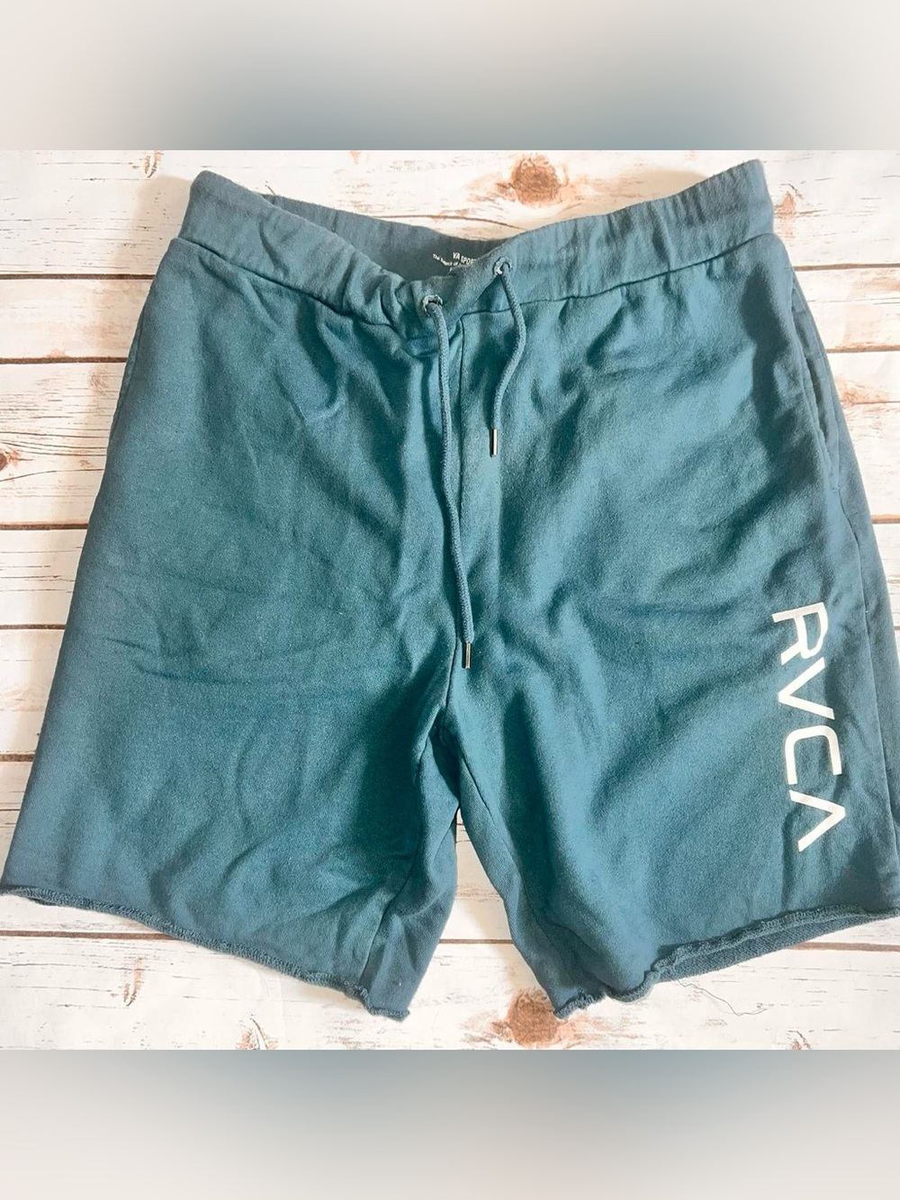 RVCA Men's Teal Drawstring Shorts M